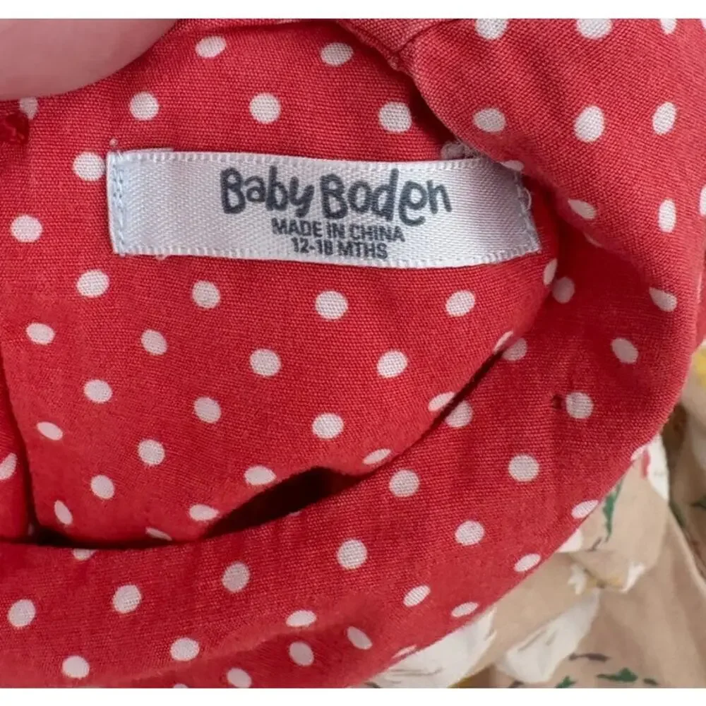 Baby Girl Boden Chicken and Duck Dress Size 12-18 Months